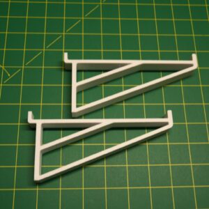 Regalträger für Lamellenwand – 15 cm Einlegebreite – weiß (2er-Set)