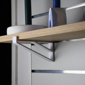 Regalträger für Lamellenwand – 15 cm Einlegebreite – weiß (2er-Set)