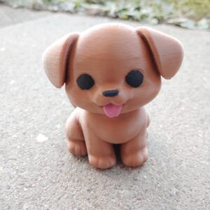 Stoffgewicht Milo Hund – braun, handcoloriert