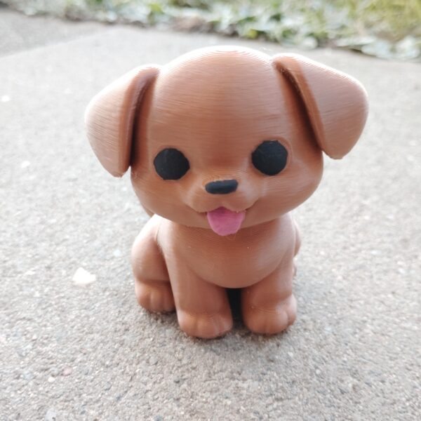 Stoffgewicht Milo Hund – braun, handcoloriert