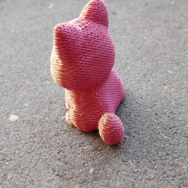 Stoffgewicht Minka Katze – gelb/rot, handcoloriert